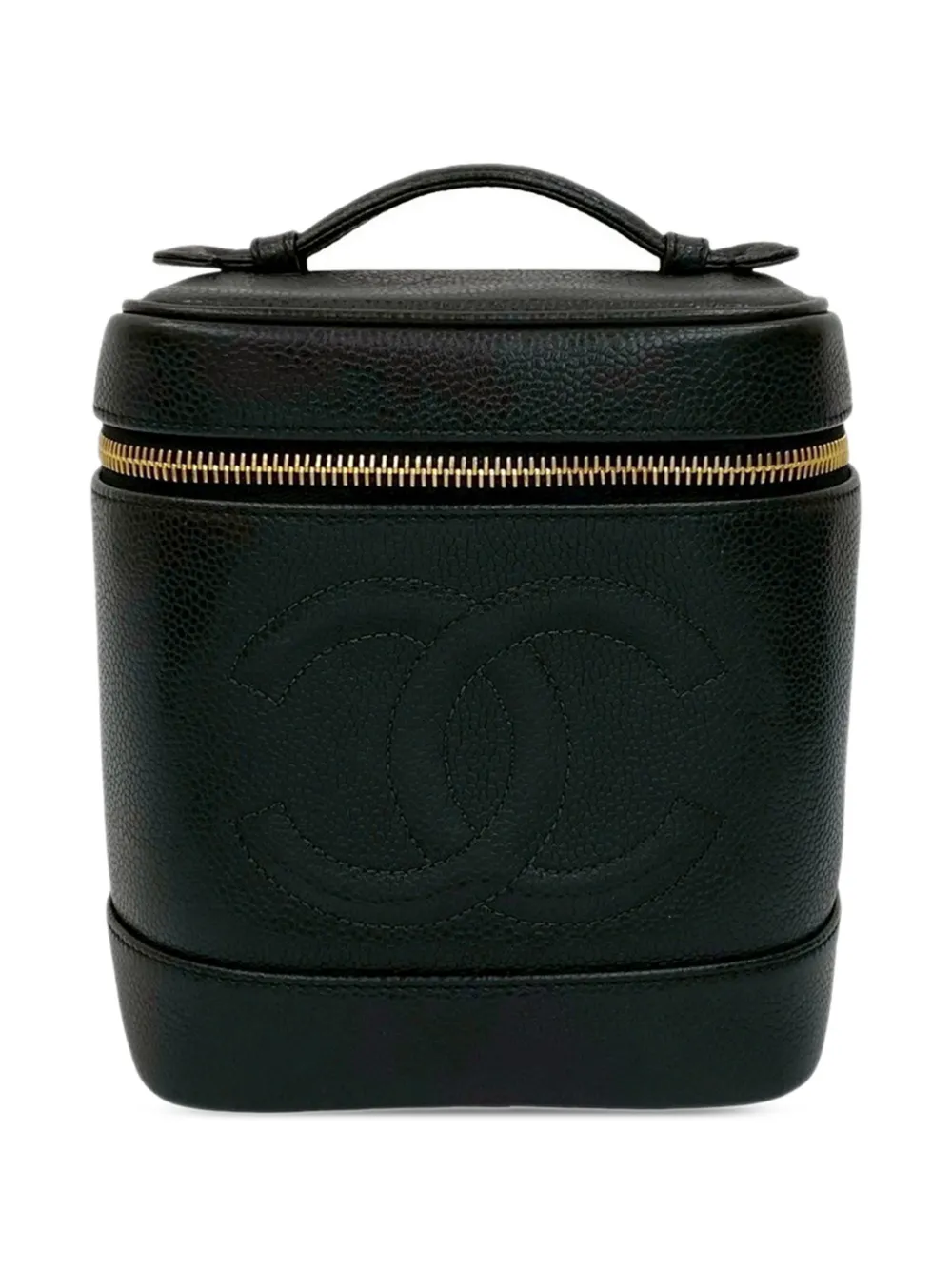 CHANEL Pre-Owned 1994-1996 Kosmetikkoffer mit CC-Tasche - Schwarz