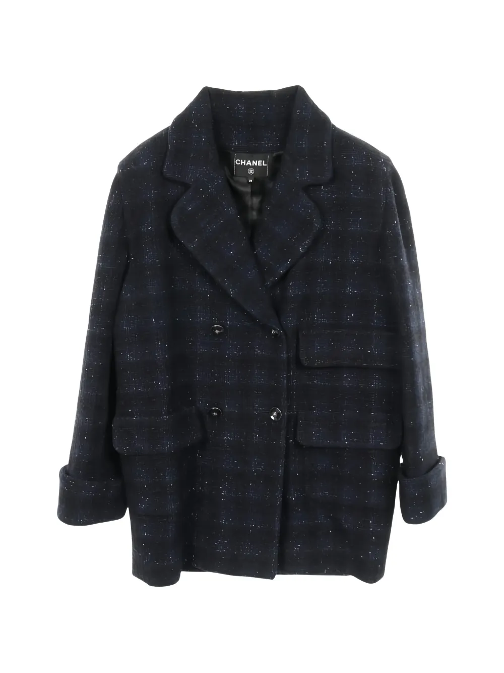 CHANEL Pre-Owned 1986-1988 button double-breasted coat - Blu