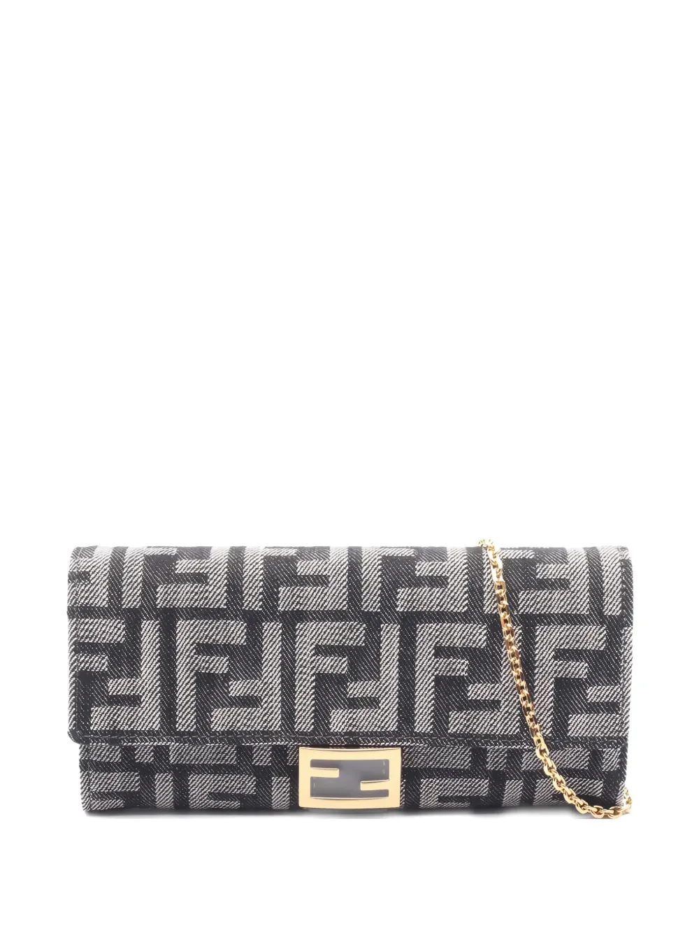 Fendi Pre-Owned 2020s Baguette logo chain wallet - Blu