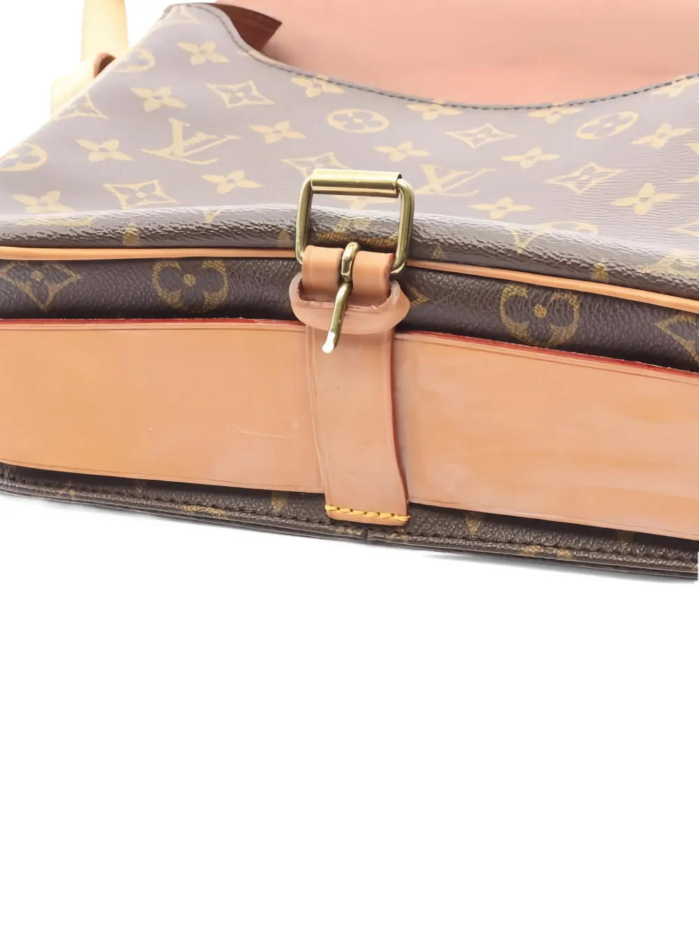 Louis Vuitton Pre-owned 1990 GM Cartesier Monogram Canvas Cross Body Bag in Brown, view 4