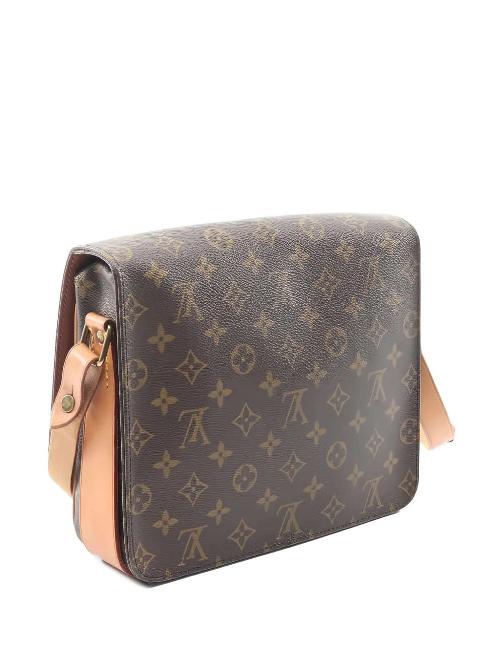 Louis Vuitton Pre-owned 1990 GM Cartesier Monogram Canvas Cross Body Bag in Brown, view 2