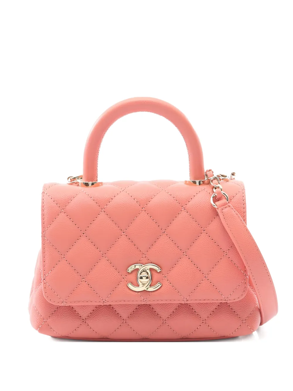 CHANEL Pre-Owned 2021 extra extra small quilted totebag - Rosa