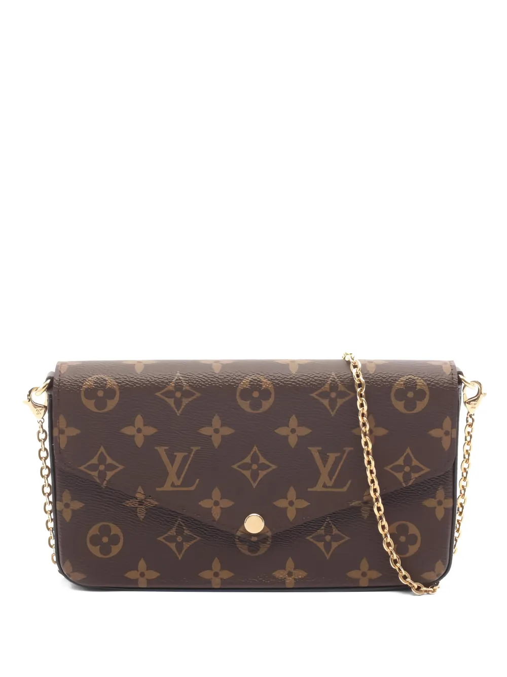 Louis Vuitton Pre-Owned 2010s Felicie monogram clutch bag - Marrone