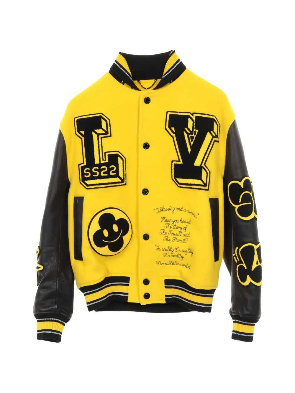 Louis Vuitton Pre-Owned embroidery varsity stadium jacket - Giallo