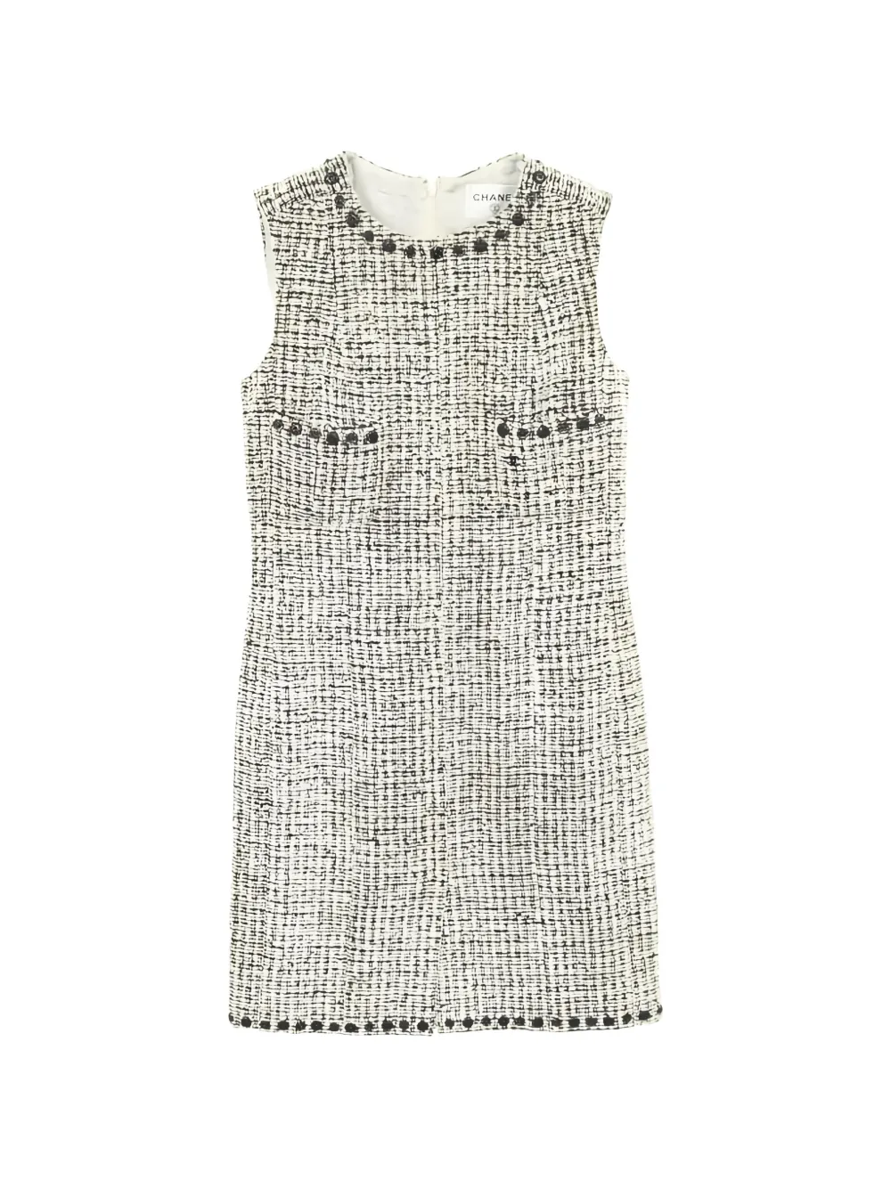 CHANEL Pre-Owned 1986-1988 tweed mini dress - Toni neutri