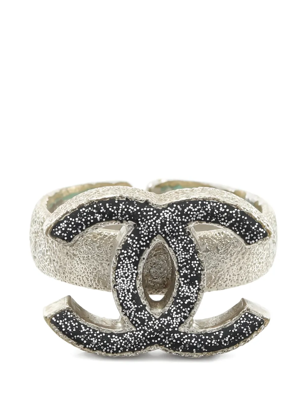 CHANEL Pre-Owned 1986-1988 coco mark ring - Argento