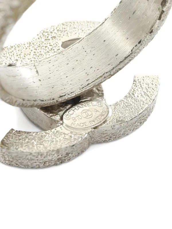 CHANEL Pre-Owned 1986-1988 Coco Mark Ring | Silver | FARFETCH