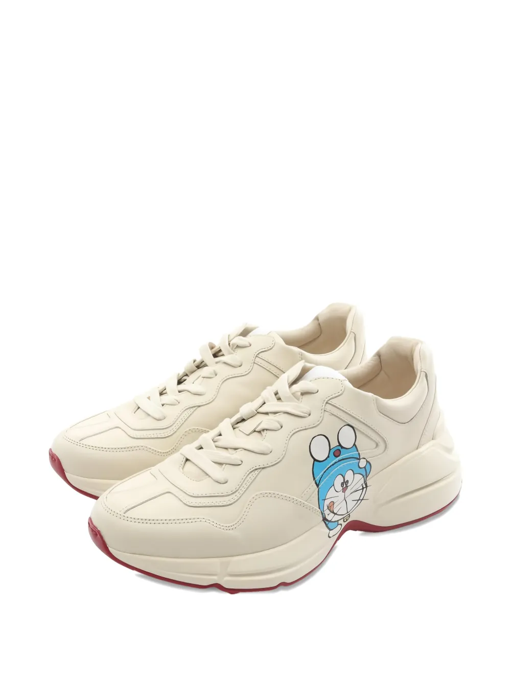 Gucci Pre-Owned 2010s Doraemon leather sneakers - Toni neutri