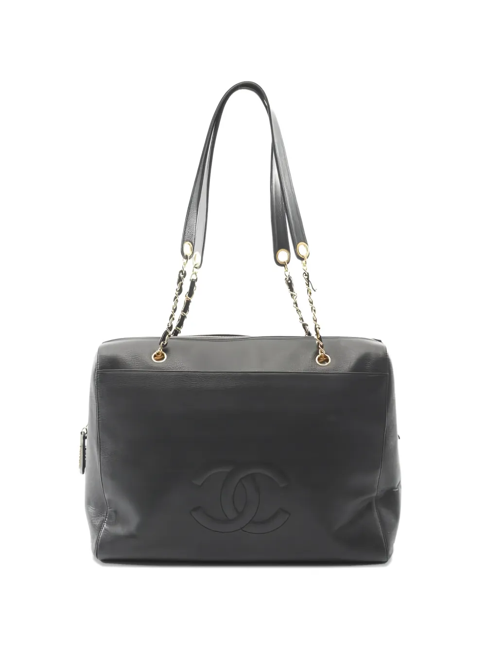 CHANEL Pre-Owned 1997-1999 interlocking-CC leather tote bag - Nero