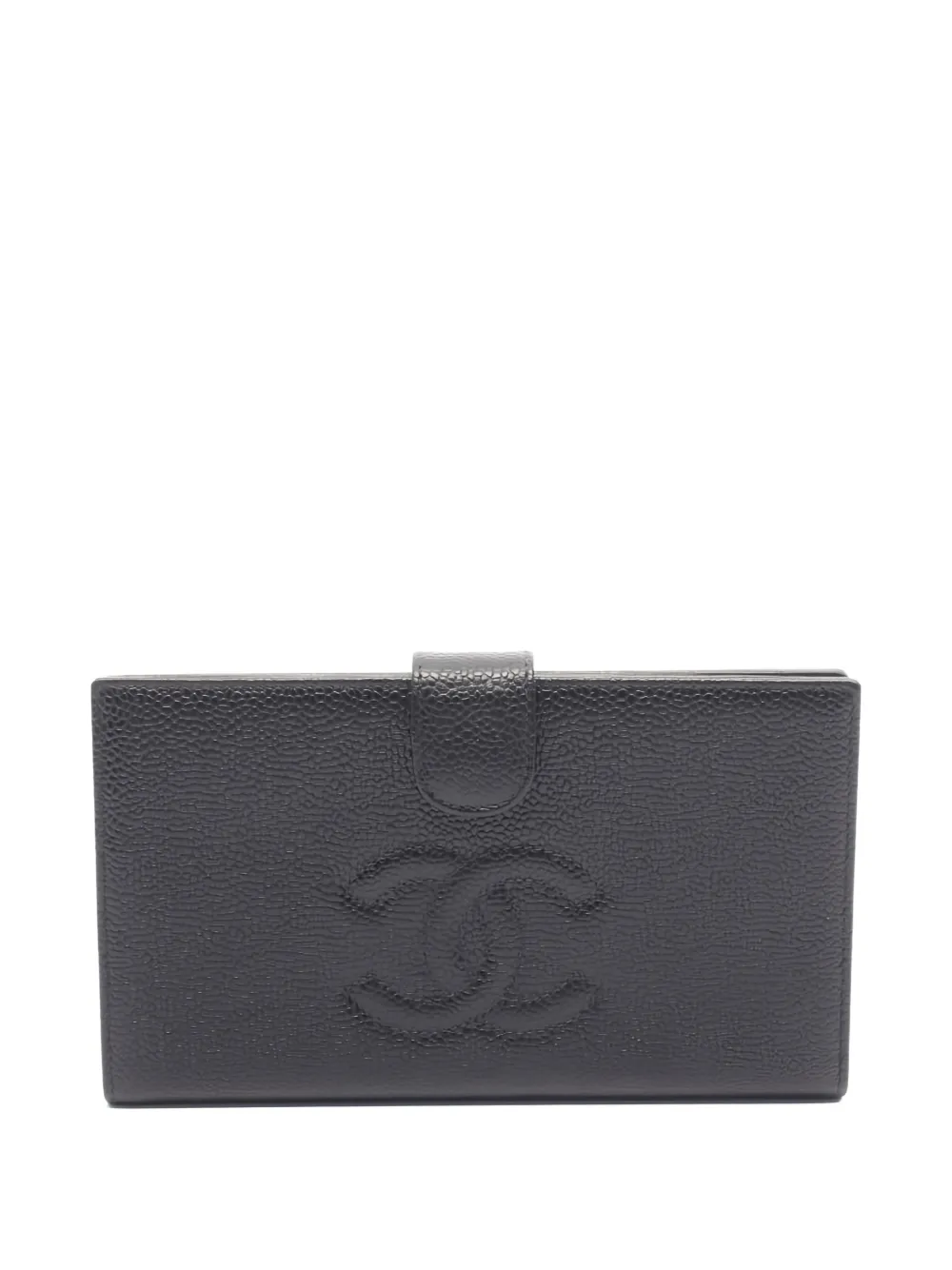 CHANEL Pre-Owned 2000-2002 coco mark bi-fold long wallet - Nero