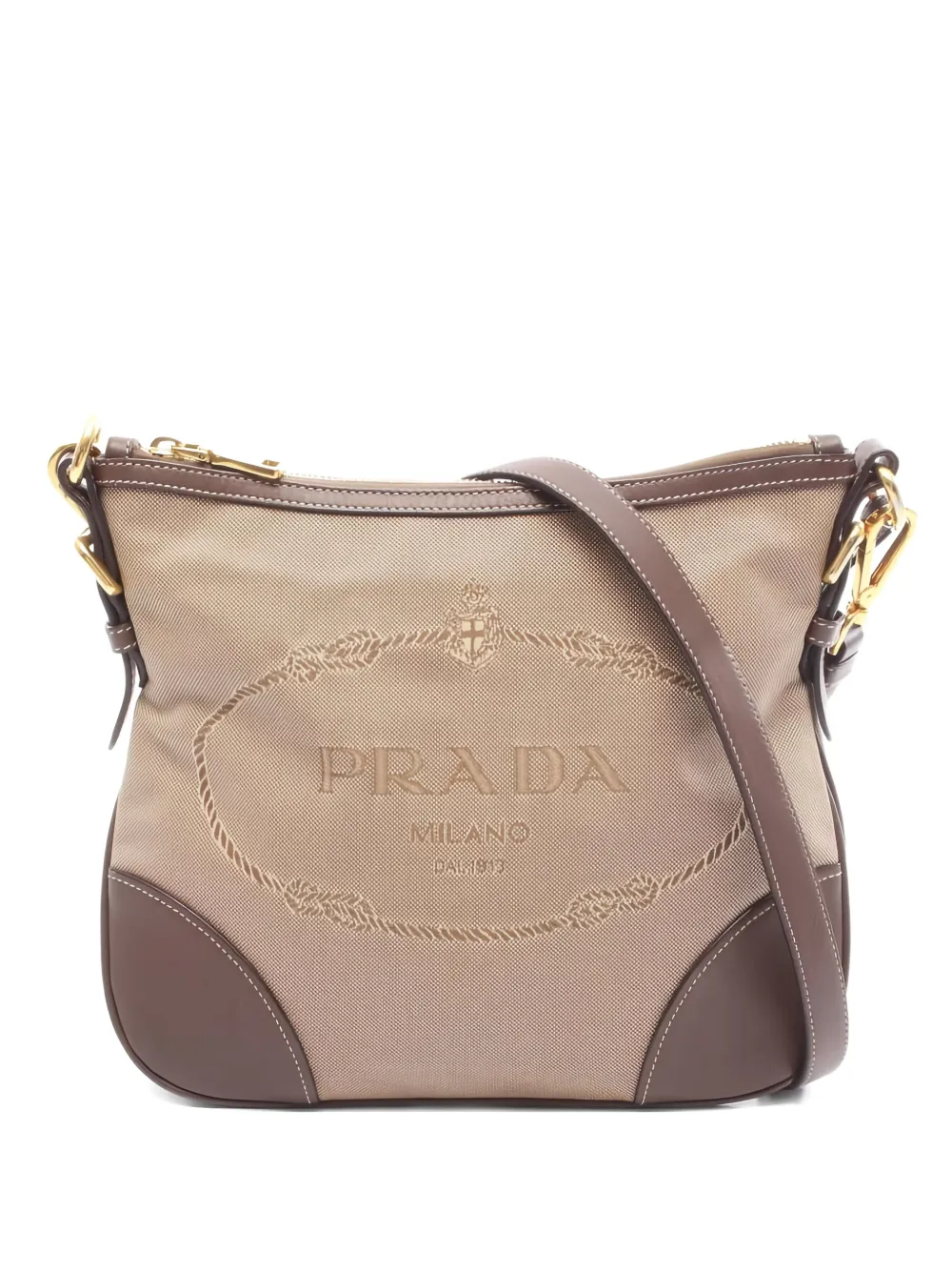 Prada Pre-Owned logo-detail shoulder bag - Toni neutri
