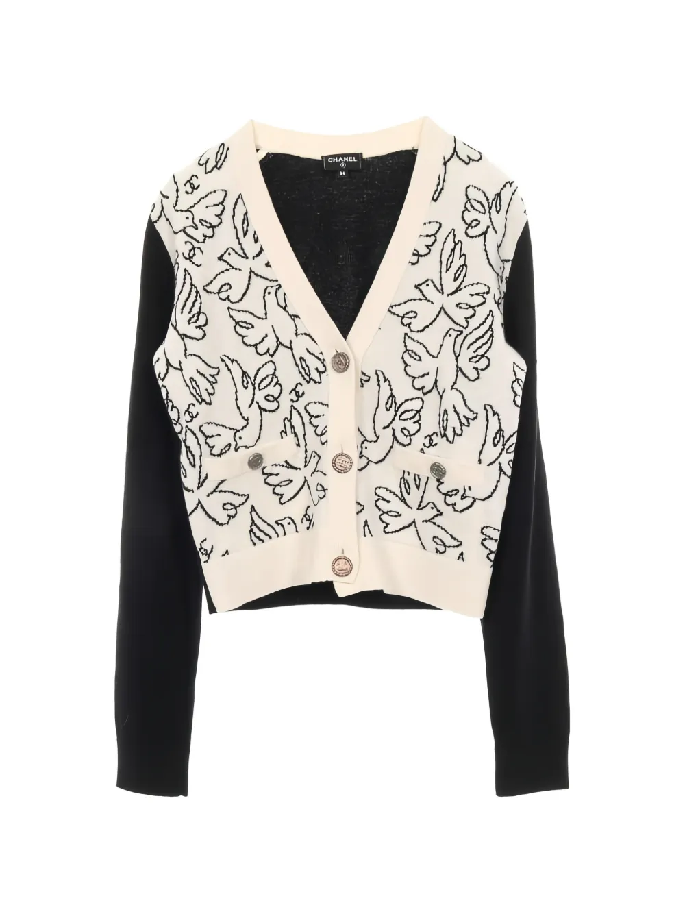 CHANEL Pre-Owned Cardigan con scollo a V 1986-1988 - Nero