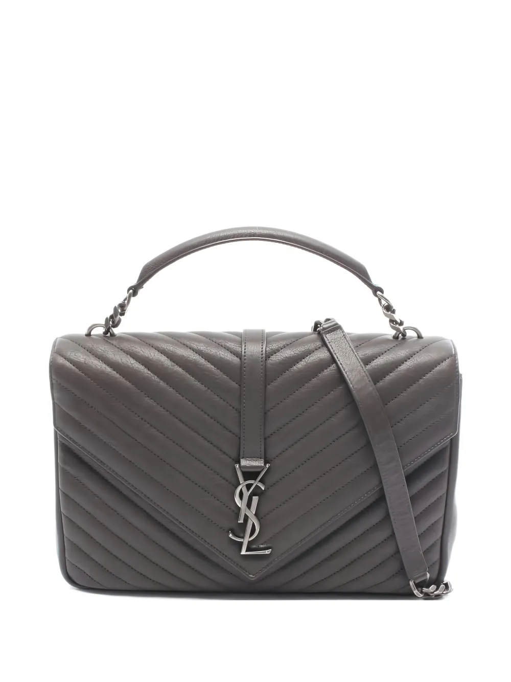 Saint Laurent Pre-Owned 2010s Monogram leather handbag - Grigio