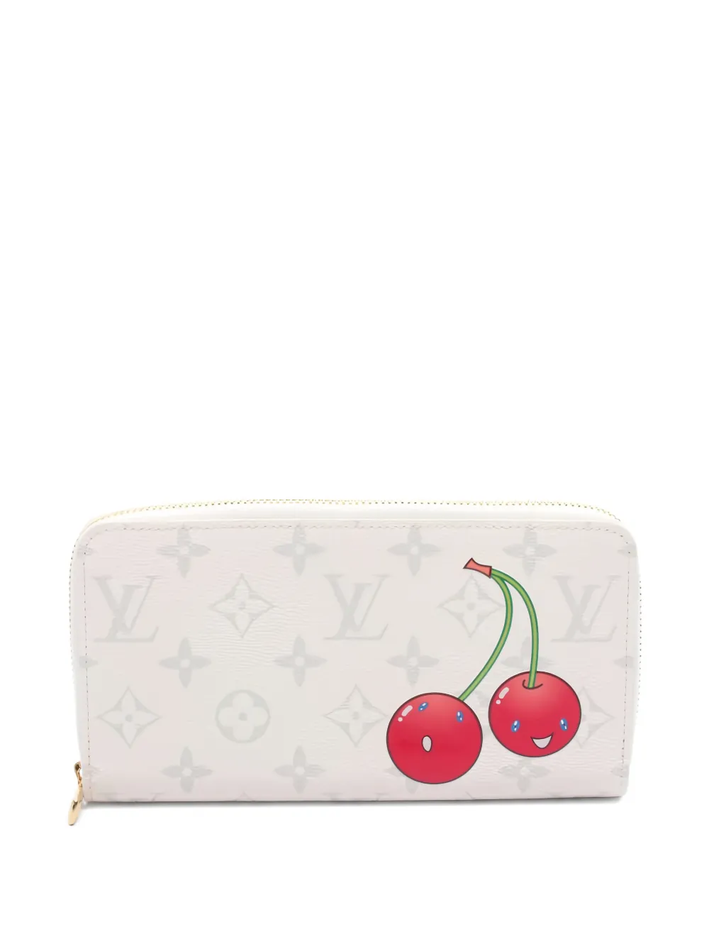 Louis Vuitton Pre-Owned x TM 2021 monogram cherry zippy wallet - Bianco