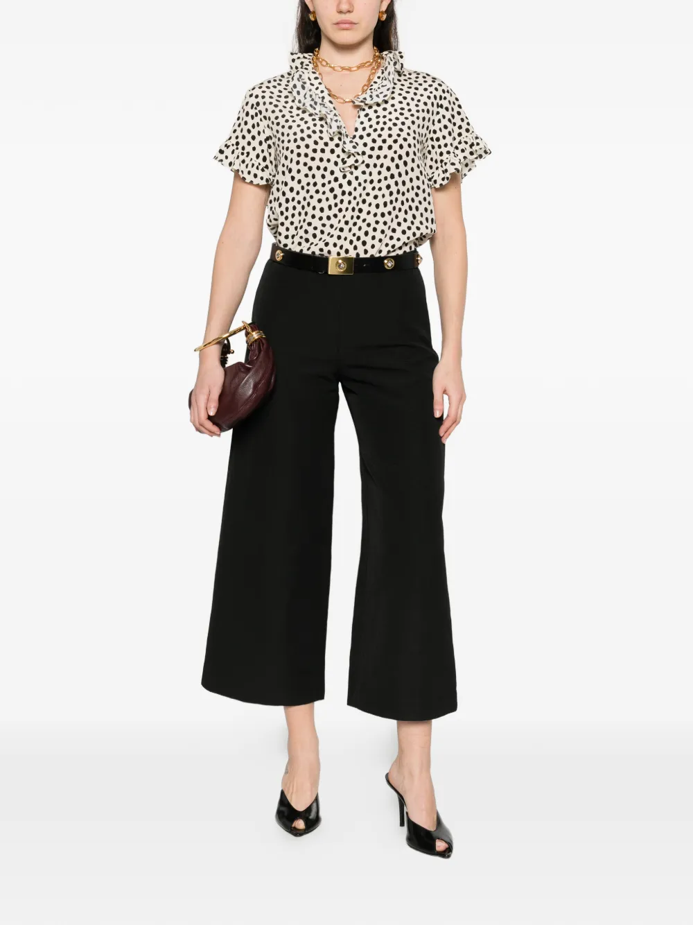  Chloé Ruffled-neck Blouse - White 