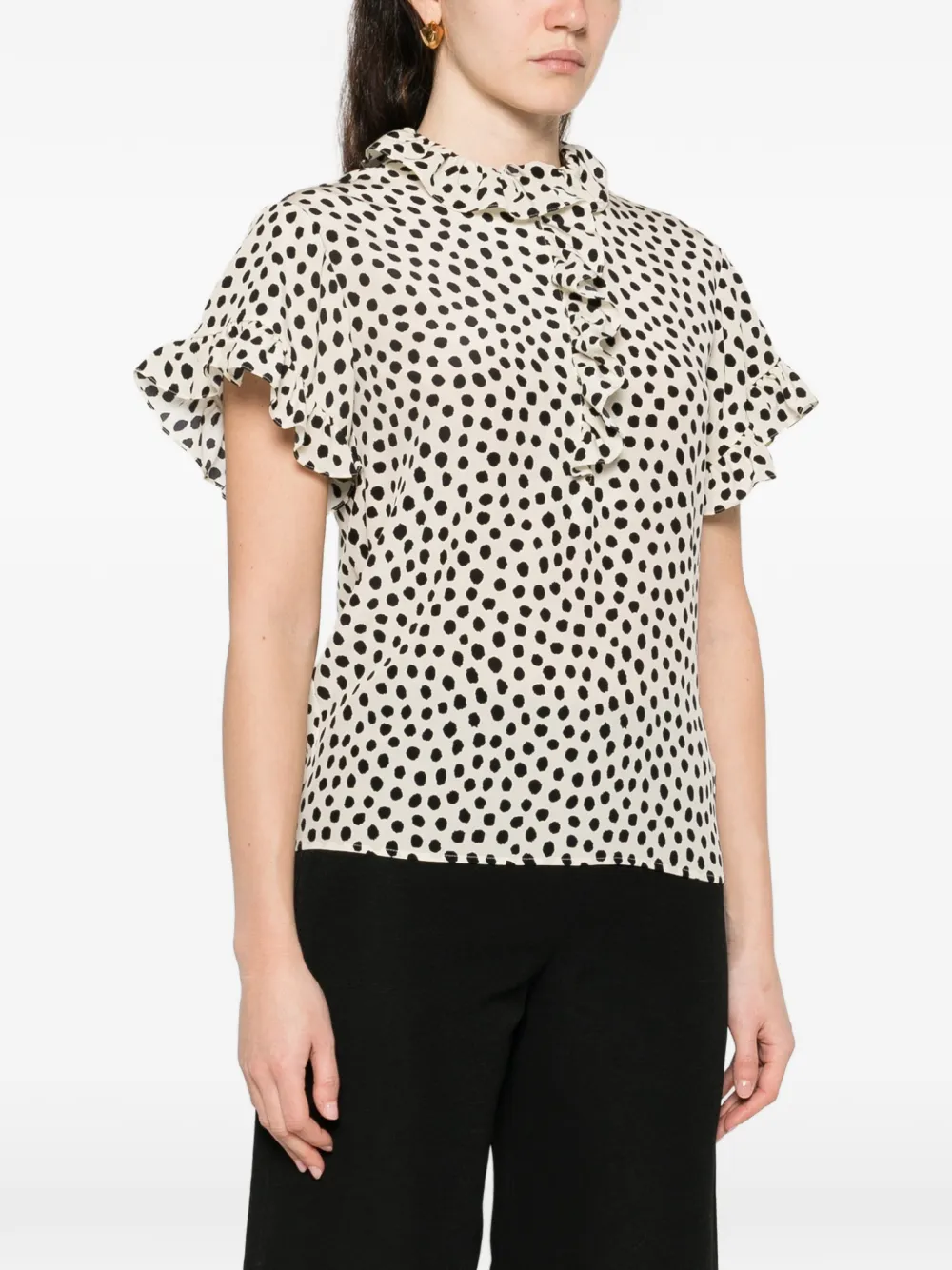  Chloé Ruffled-neck Blouse - White 
