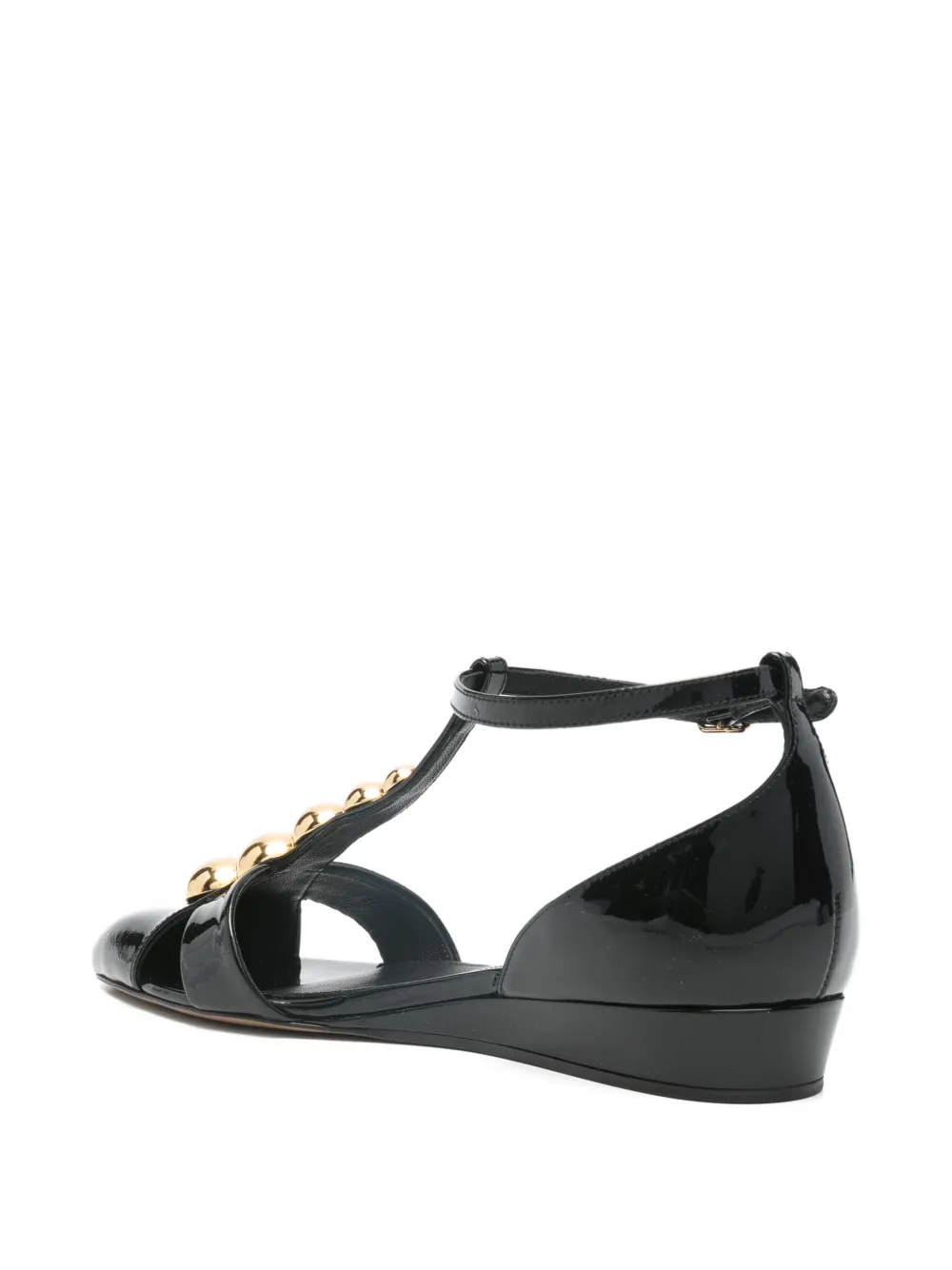 Chloé Cleia T-bar embellished pumps Zwart