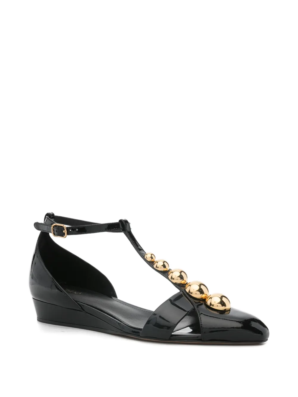 Chloé Cleia T-bar embellished pumps Zwart