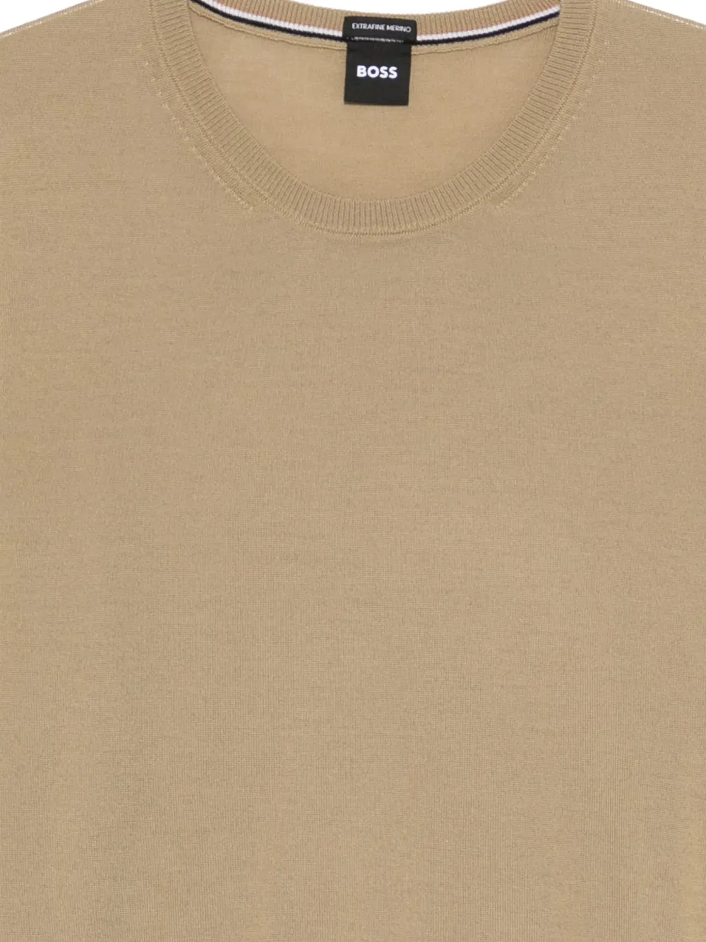BOSS Trui met ronde hals Beige