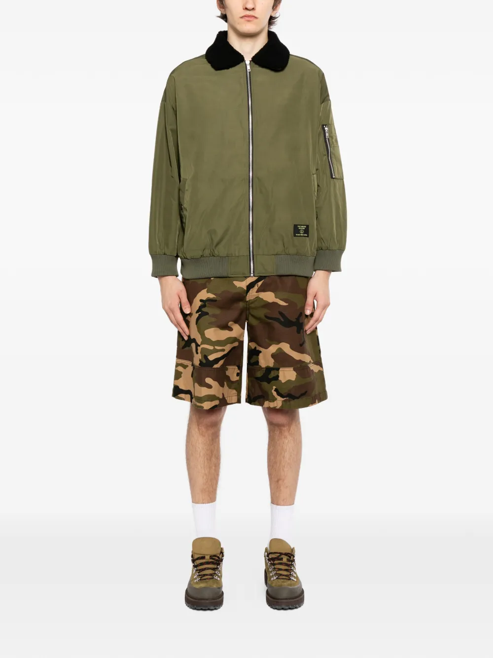  Peace And After Zipped Embroidered Jacket - Green 