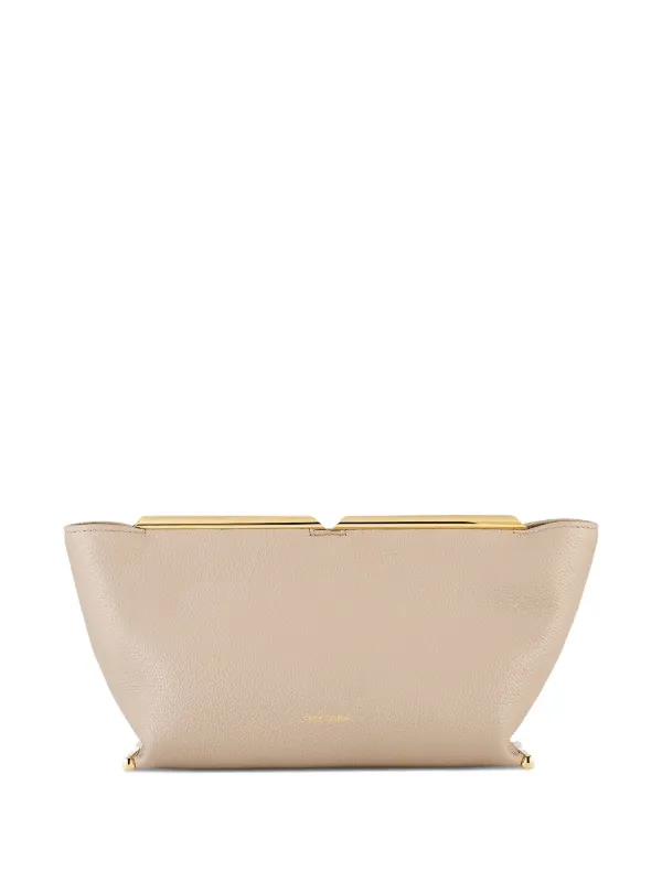 Aquazzura Galerie Clutch Bag in Neutrals