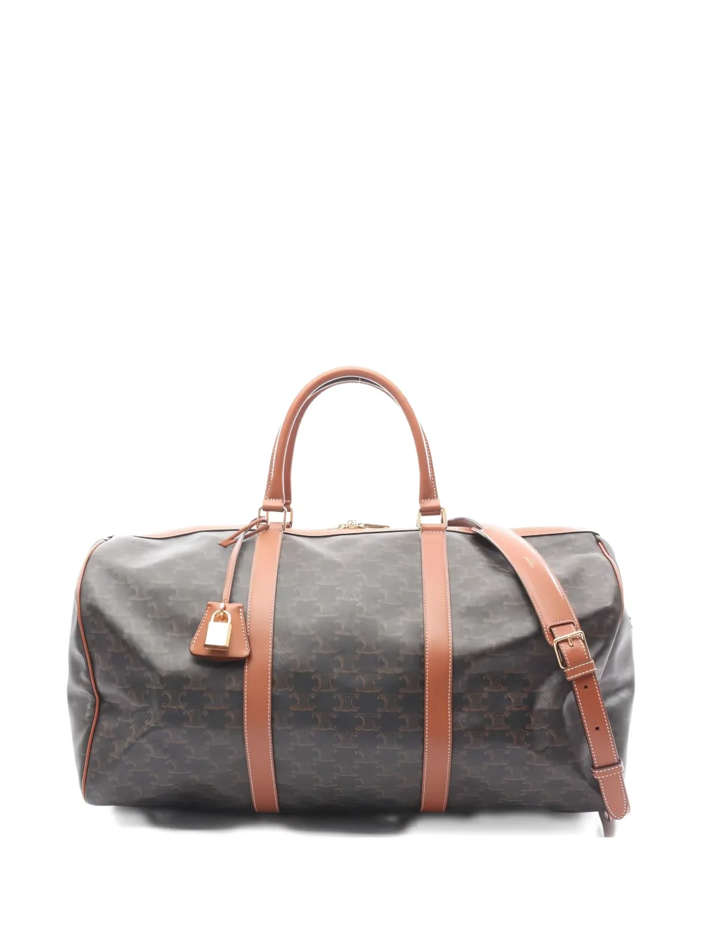 Celine Pre-Owned 2010s large Triomphe large travel boston bag - Nero