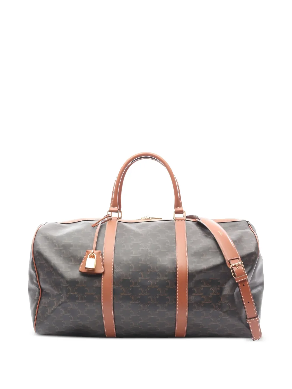 Celine Pre-Owned 2010s large Triomphe large travel boston bag - Nero