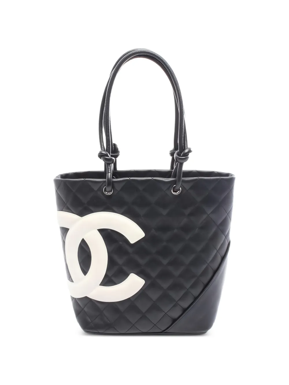 CHANEL Pre-Owned 2004-2005 Cambon quilted leather tote bag - Nero