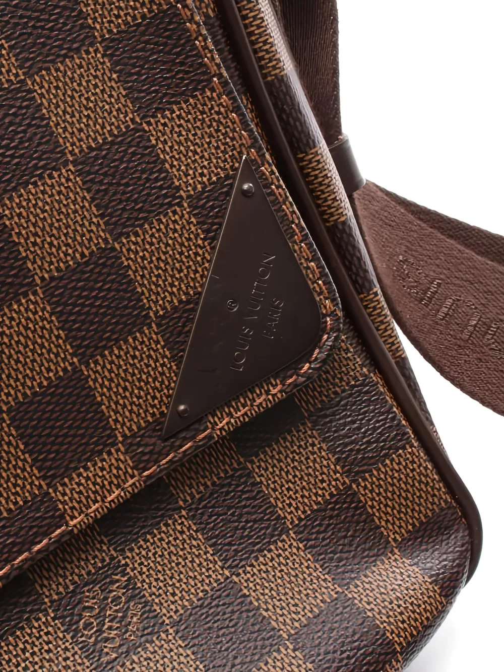 Louis Vuitton Pre-owned 2012 MM Shelton Damier Ebene Shoulder Bag in Brown, view 4