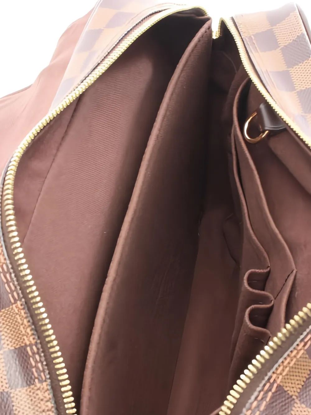 Louis Vuitton Pre-owned 2012 MM Shelton Damier Ebene Shoulder Bag in Brown, view 3