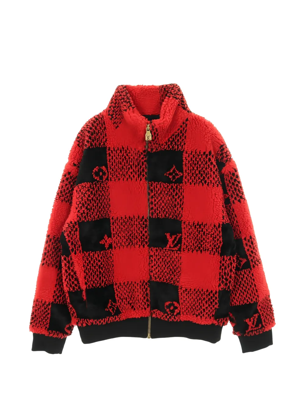 Louis Vuitton Pre-Owned Damier fleece blouson - Rosso
