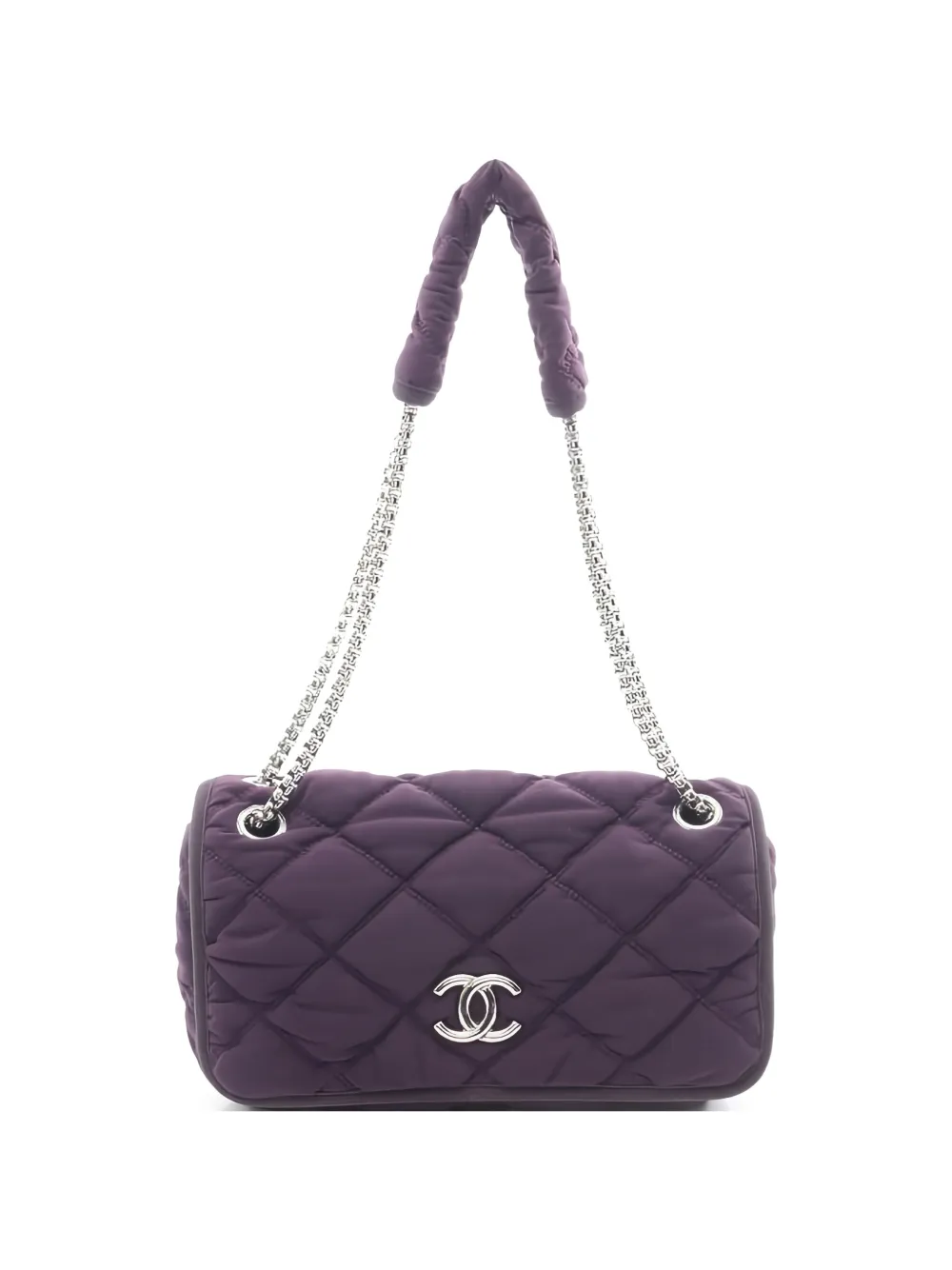 CHANEL Pre-Owned 2008-2009 diamond-quilting shoulder bag - Viola