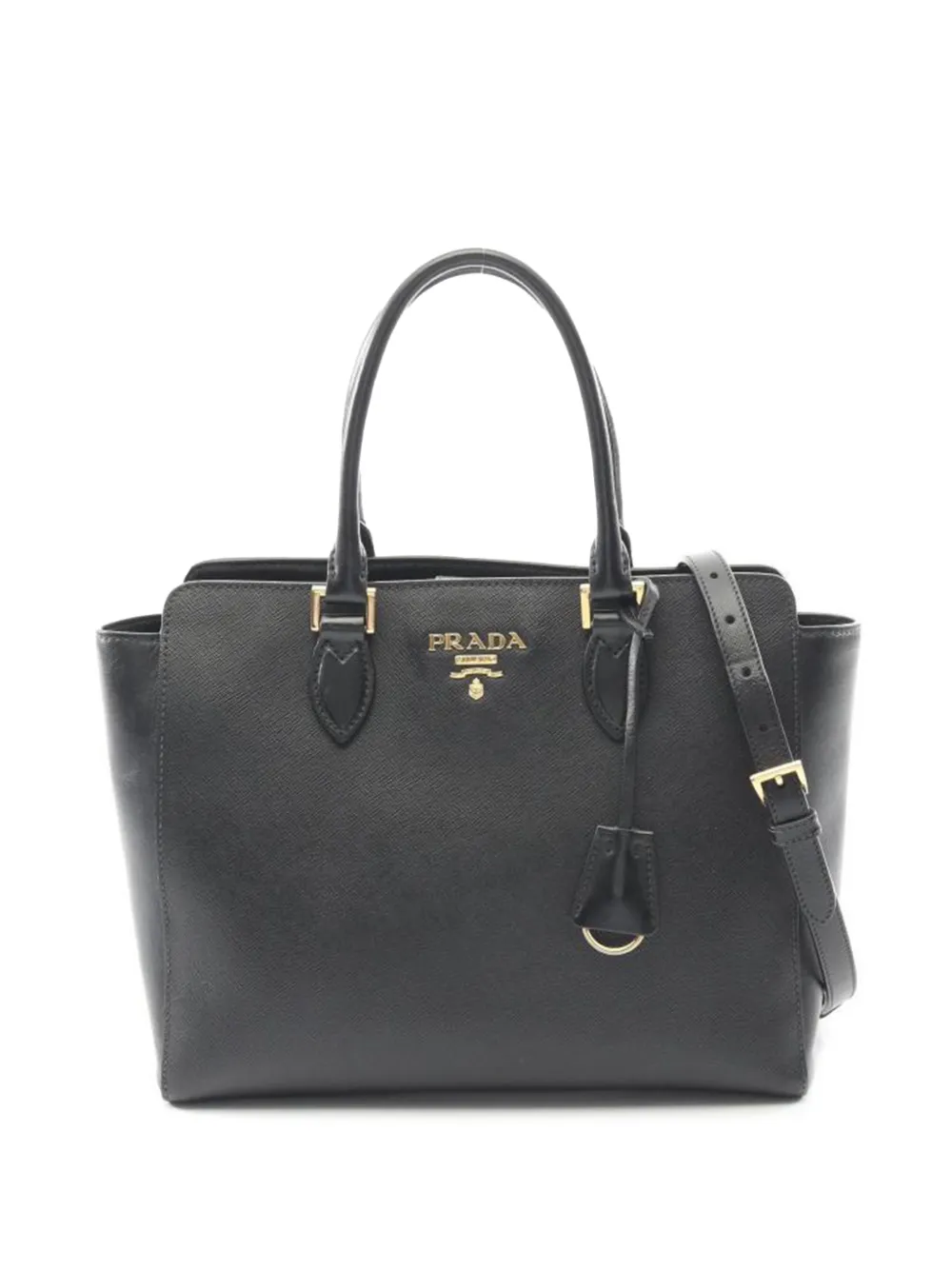 Prada Pre-Owned 2010s Saffiano-eather handbag - Nero