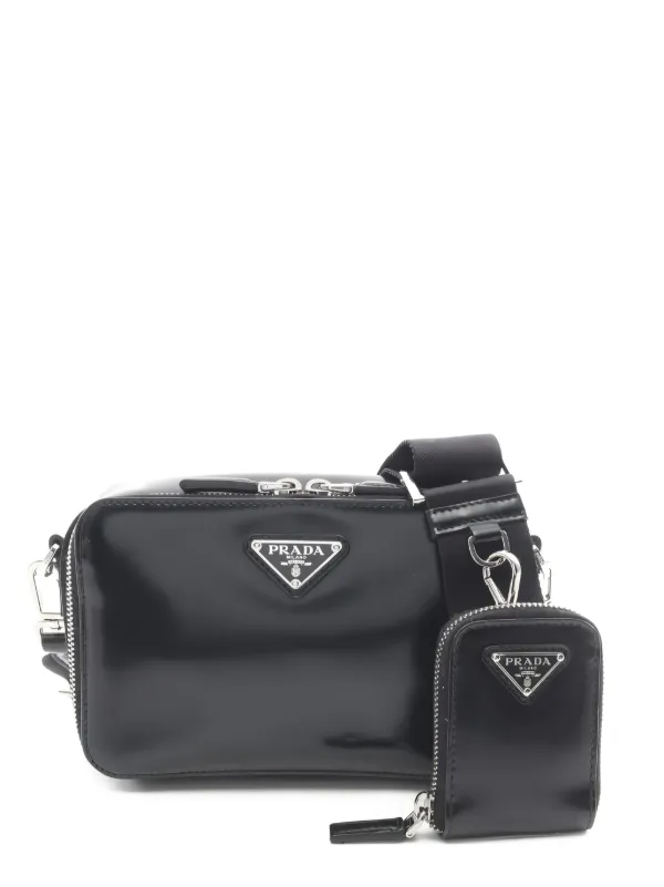 Prada Pre-Owned エナメルレザーショルダーバッグ | ブラック 