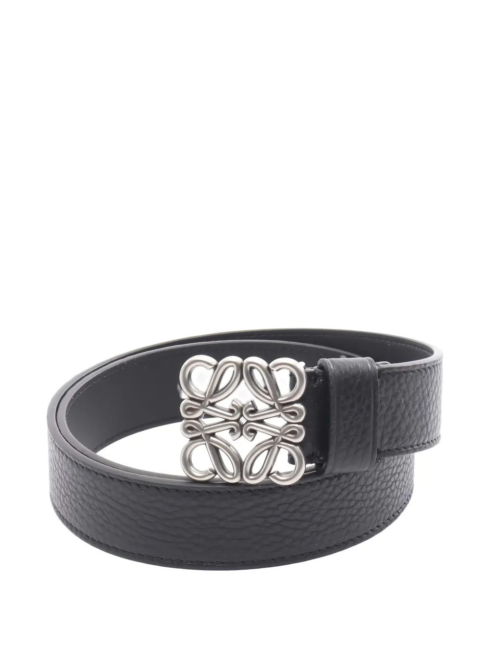 Loewe Pre-Owned 2020s Anagram leather belt - Nero