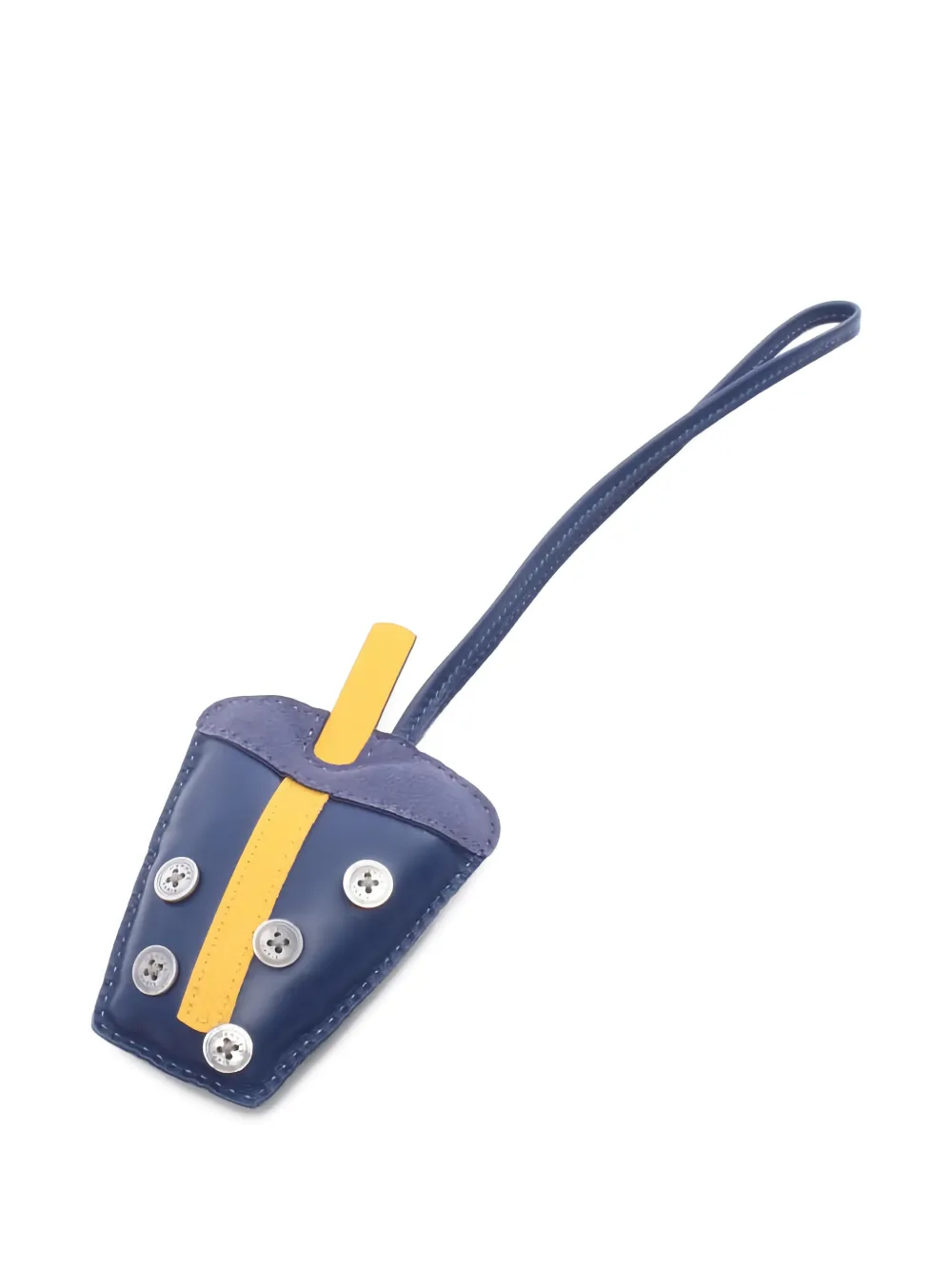 Hermès Pre-Owned 2010s blue button bag charm