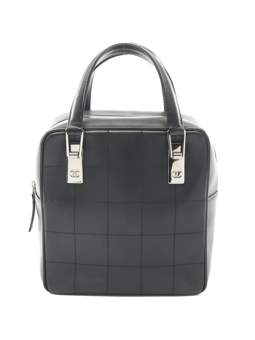 CHANEL Pre-Owned 2002-2003 chocolate-bar leather tote bag - Nero