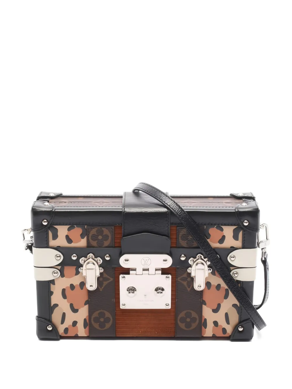 Louis Vuitton Pre-Owned 2018 Petite Malle Monogram leopard shoulder bag - Marrone