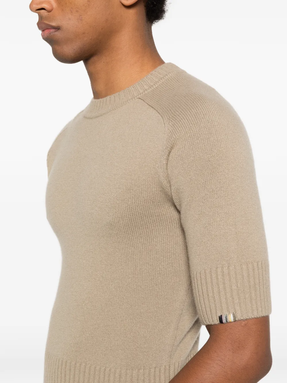 extreme cashmere Lauren geribbelde trui Beige