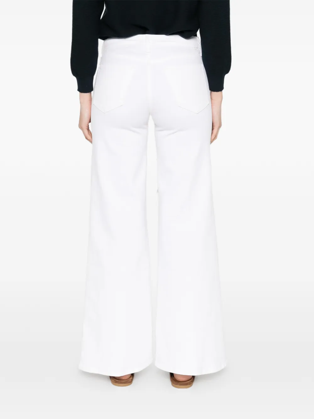 MOTHER Jeans met wijde pijpen Wit