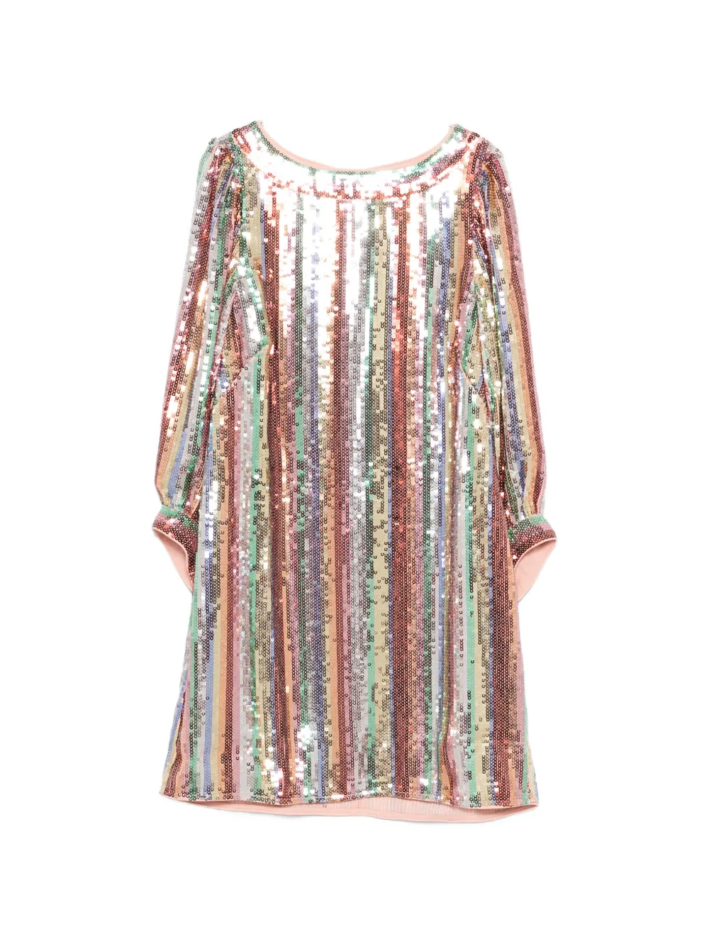 Rixo Laurie striped sequinned mini dress - Rosso