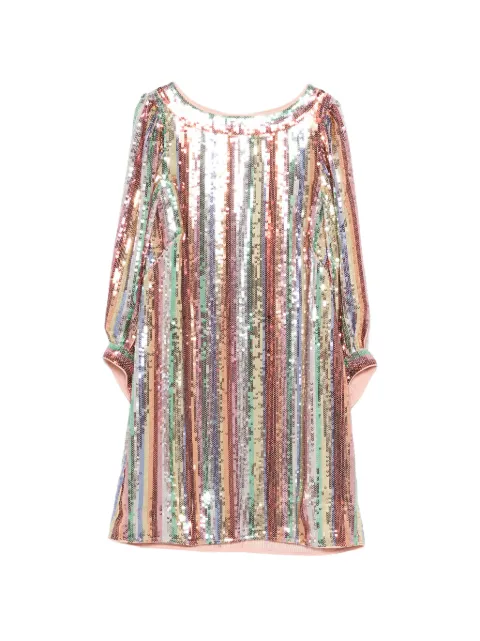 Rixo Laurie striped sequinned mini dress