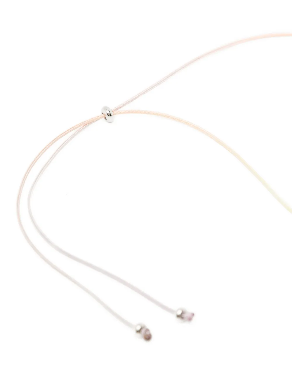  Open Yy Fringed Necklace - Pink 