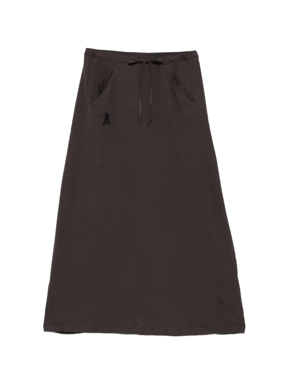 Open Yy Slant Maxi Skirt In Brown
