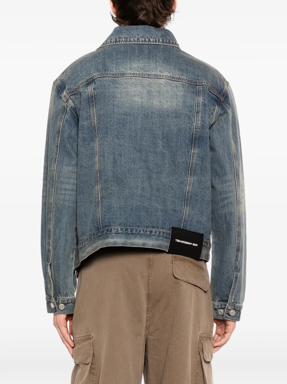 Andersson Bell Asymmetrisch gelaagd denim jack Blauw