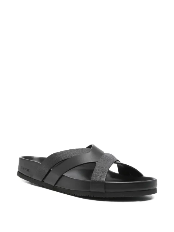 TOM FORD Leather Sandals | Black | FARFETCH