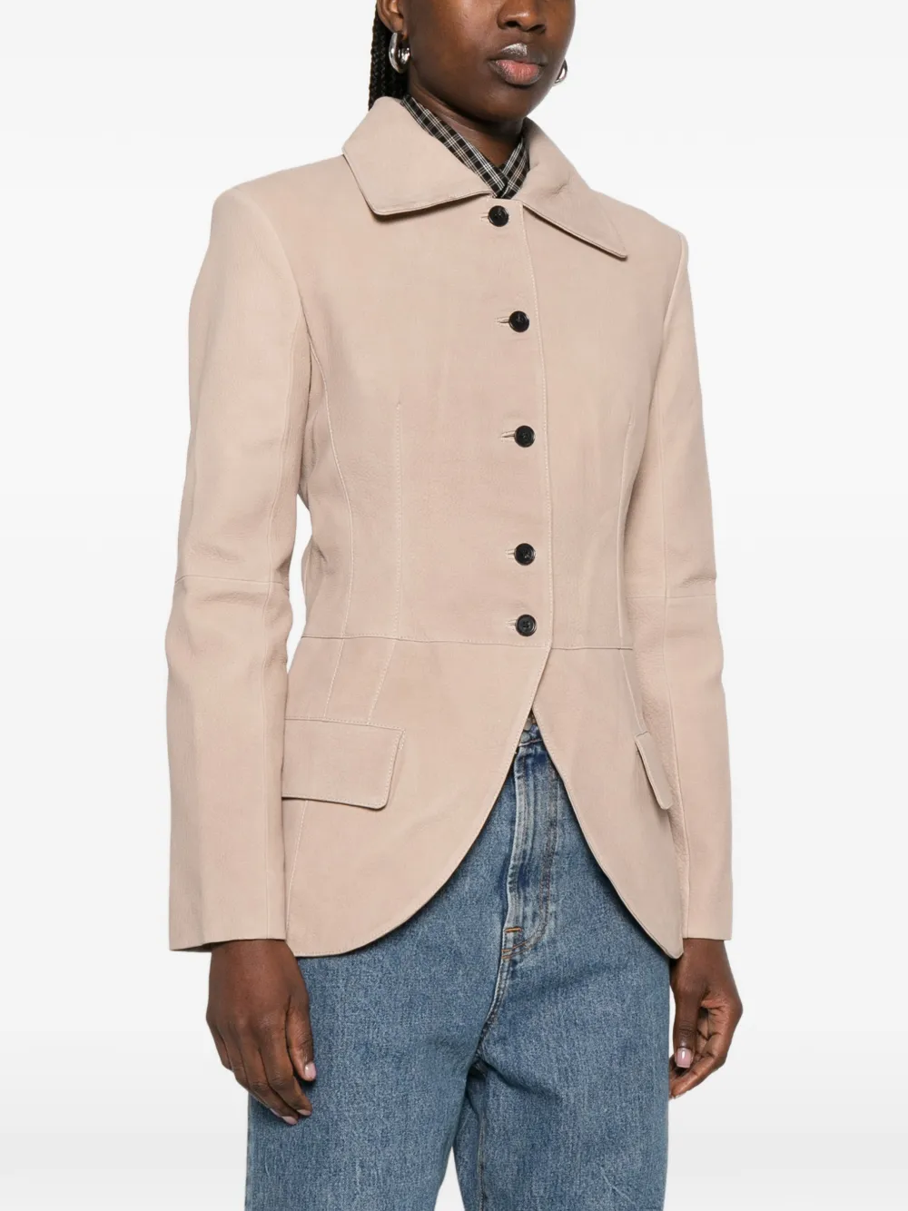  Iro Rosario Button-up Blazer - Neutrals 