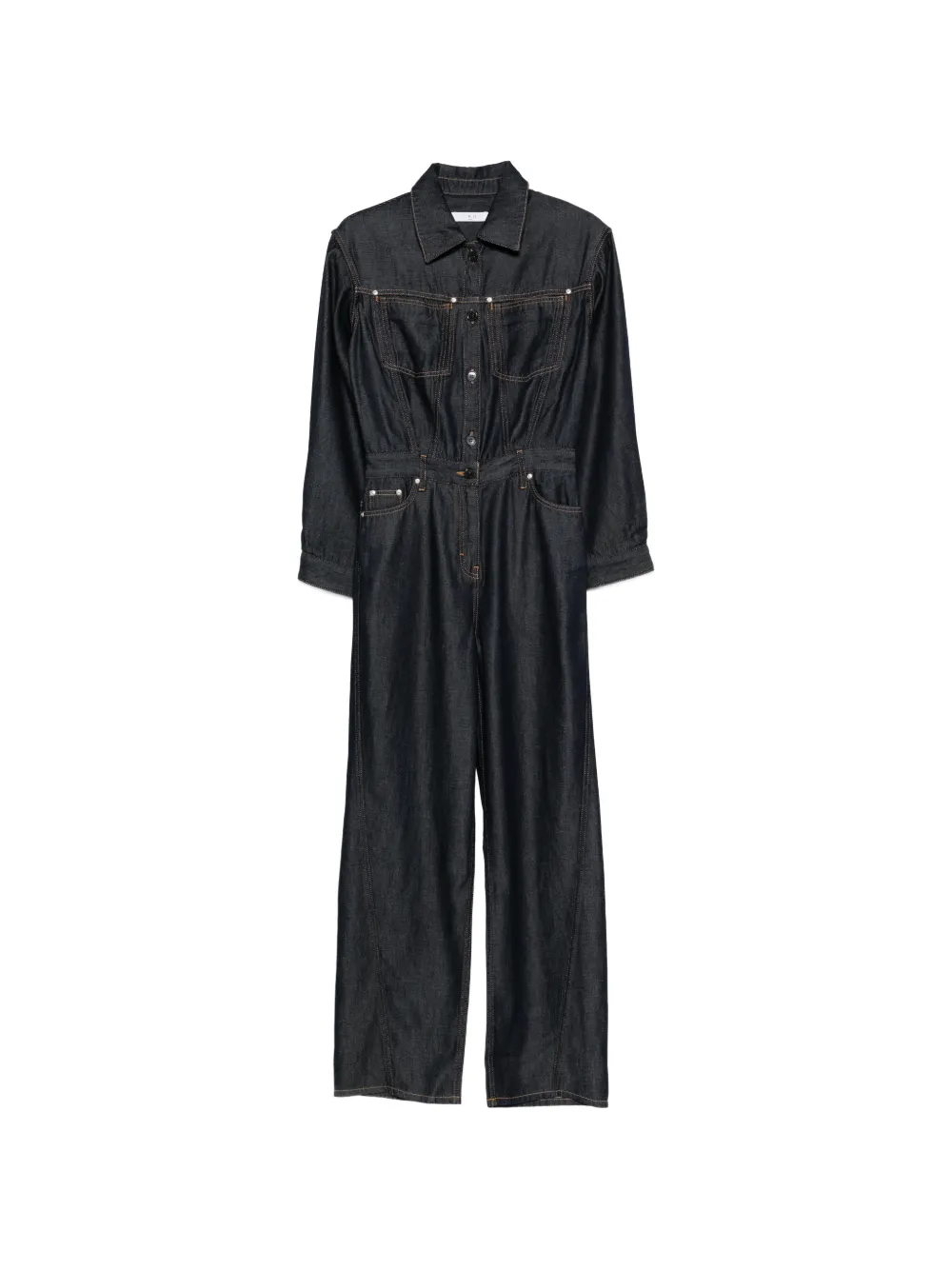 IRO long-sleeve denim jumpsuit - Blu