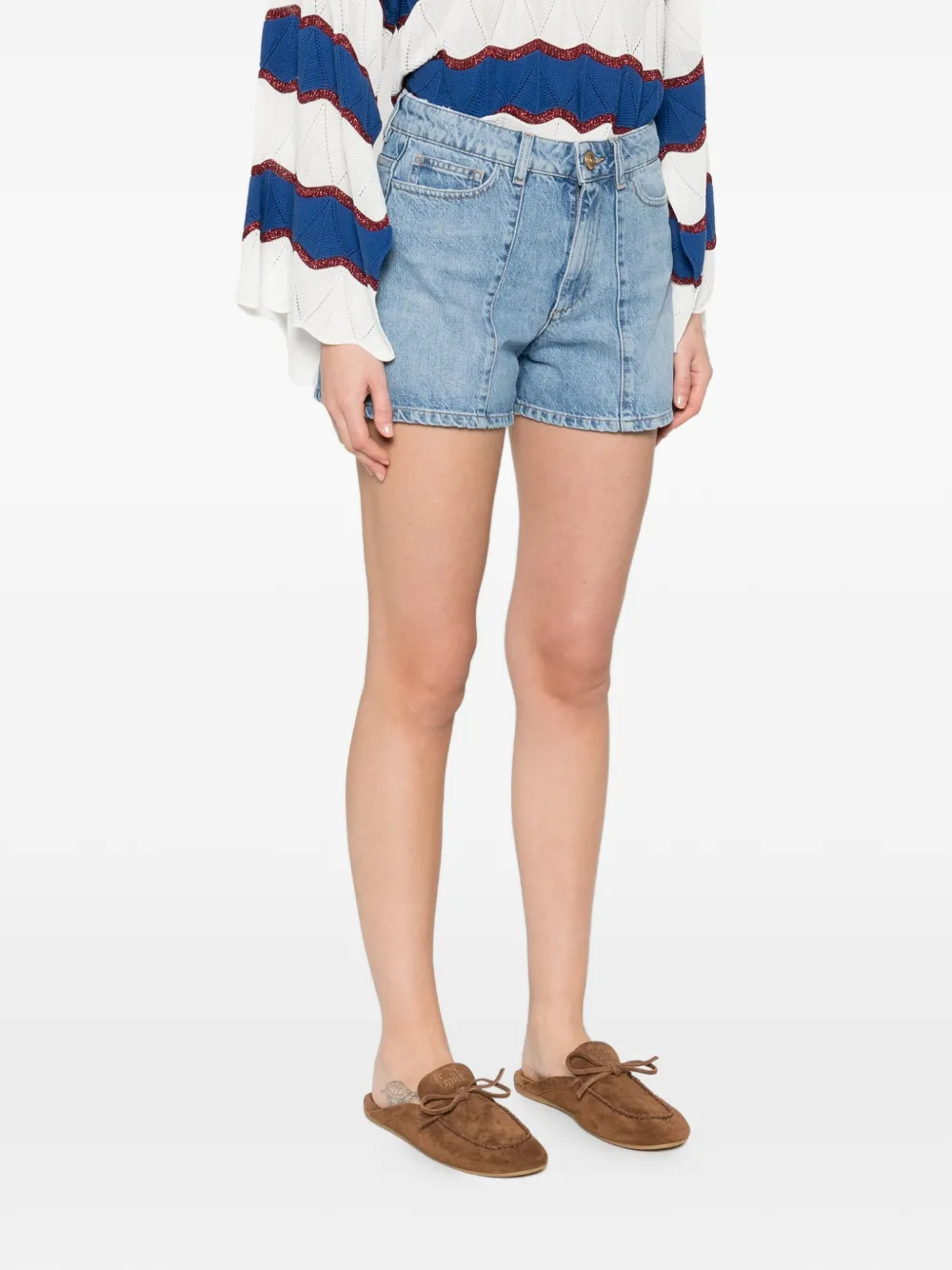  Seafarer Evan Five-pocket Panelled Shorts - Blue 