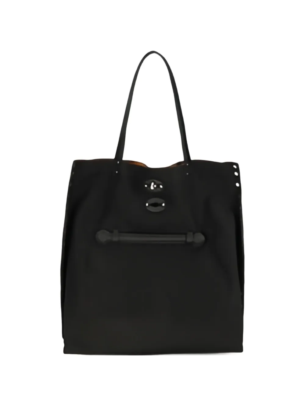 Zanellato medium Amoretto stud-detail tote bag - Nero